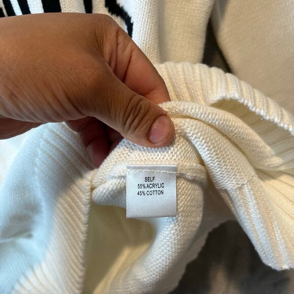 Ellsworth &‎ Ivey Blond Genius Crew Neck Sweater Cream Small Nantucket Preppy - Picture 4 of 5